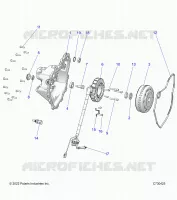 ENGINE, STATOR COVER AND FLYRUEDA