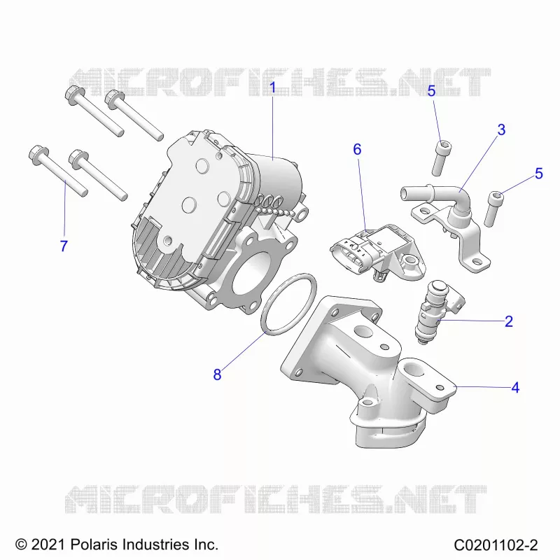 ENGINE, CUERPO DE MARIPOSA AND FUEL RAIL