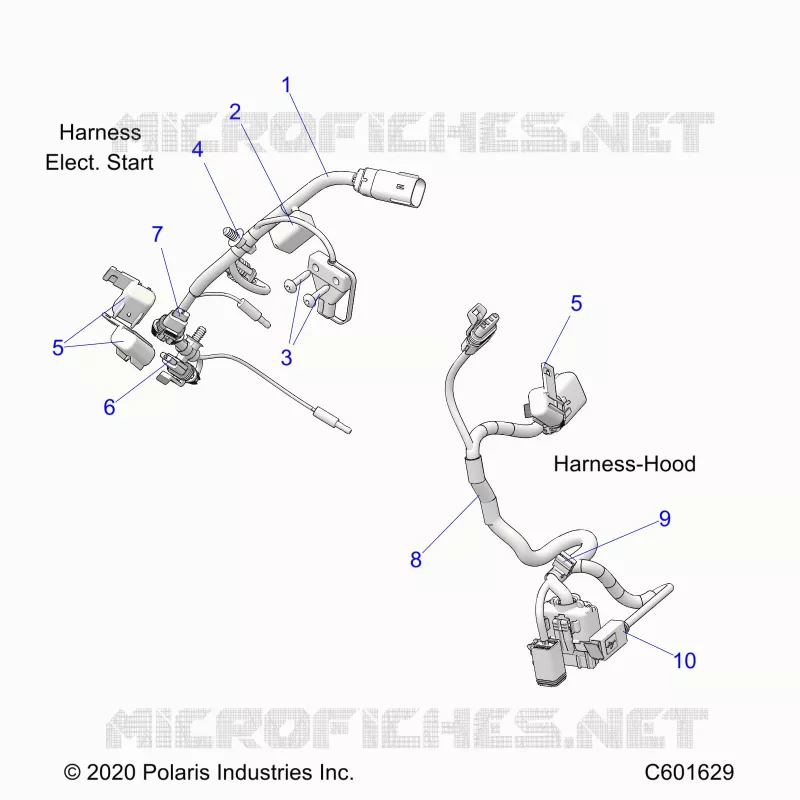 ELECTRICA, WIRE HARNESS, HOOD, ELEC. START