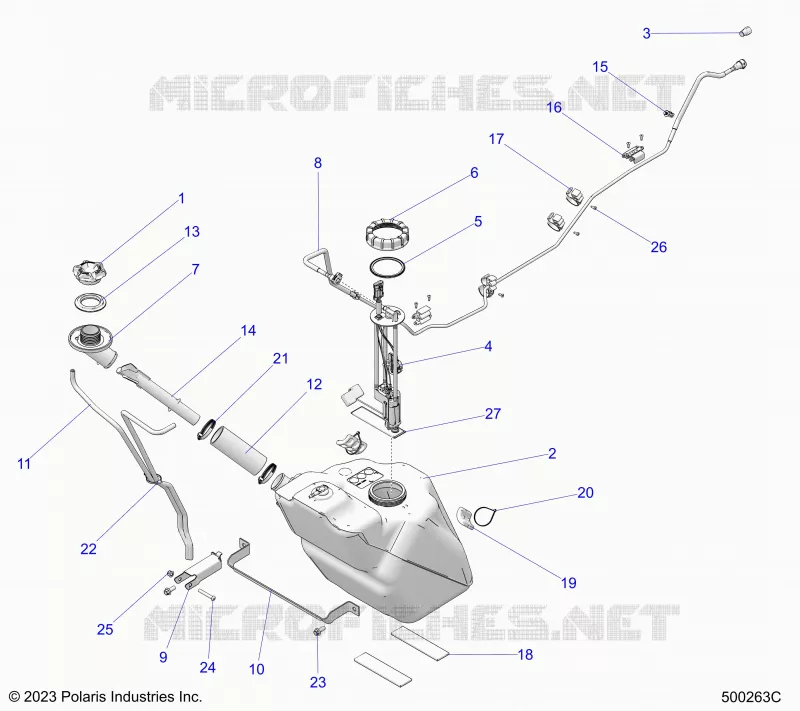 SISTEMA DE COMBUSTIBLE, FUEL TANK ASM.