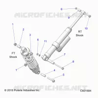 SUSPENSION, MONTAJE DE DESCARGA, REAR SUSP.
