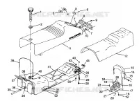 ASIENTO Y TANQUE DE GAS SPORT 0980443 and SPORT TOURING 0980243 (4942054205A007)