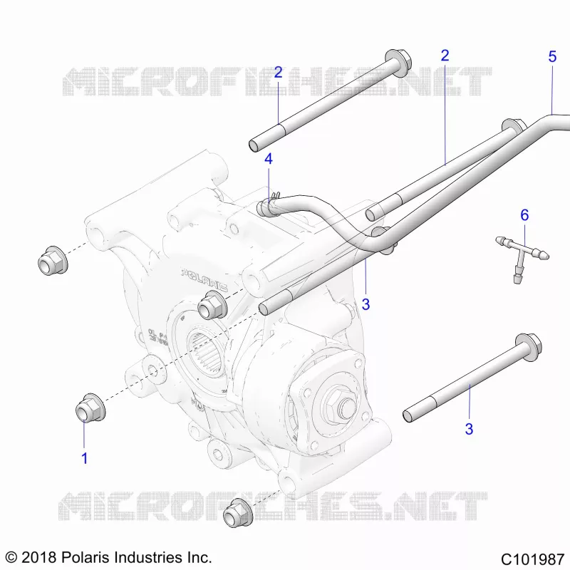 TREN, REAR GEARCASE, MOUNTING