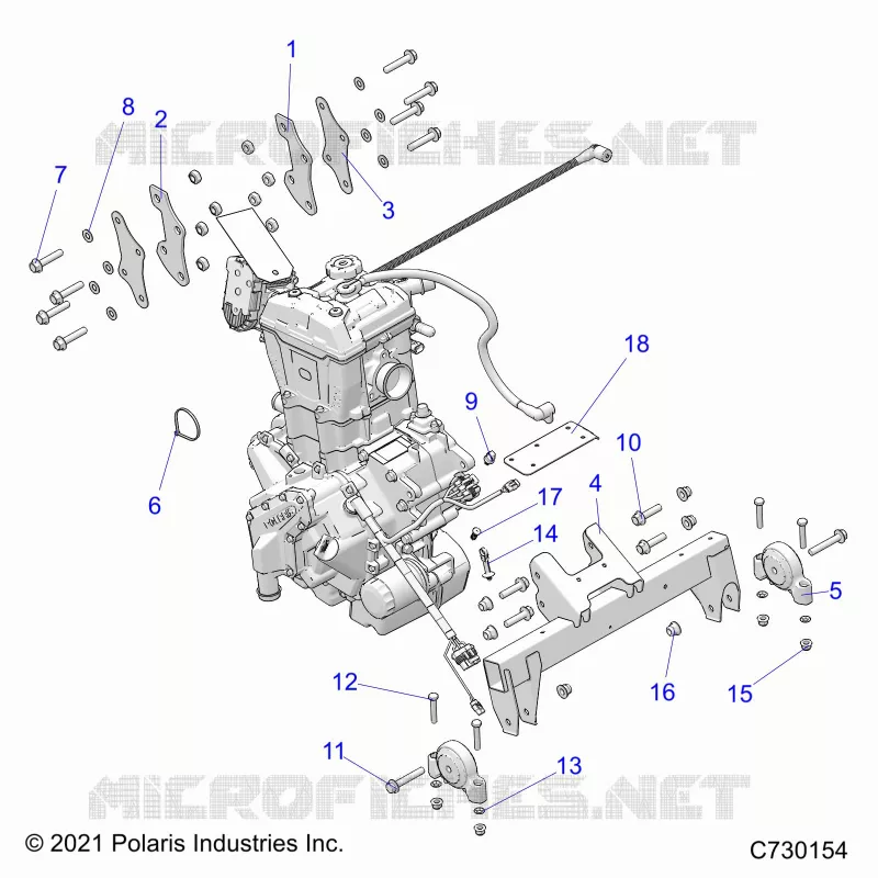 ENGINE, TRANSMISIÃ“N MOUNTING & LONG BLOCK- R23MAU57B4/B9 (C730154)
