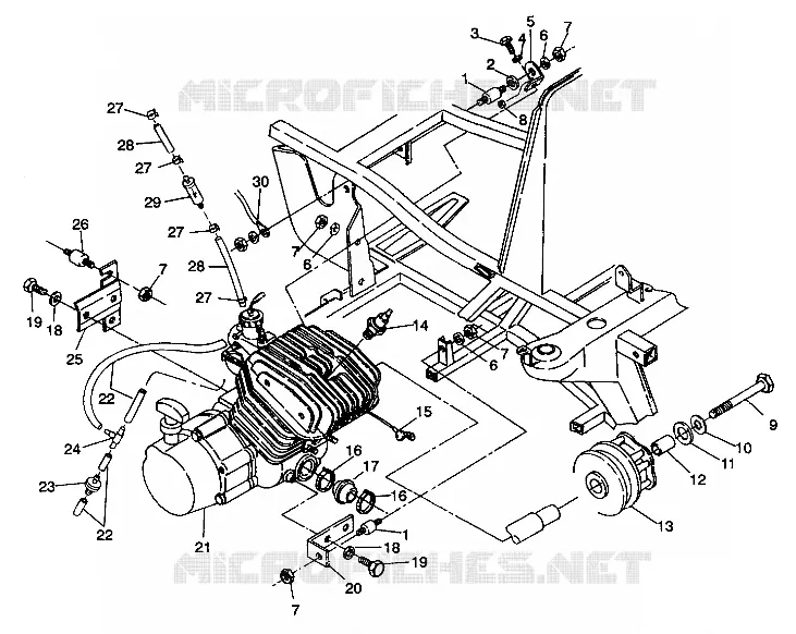 MONTAJE DEL MOTOR Trail Boss W938527 (4924072407004A)