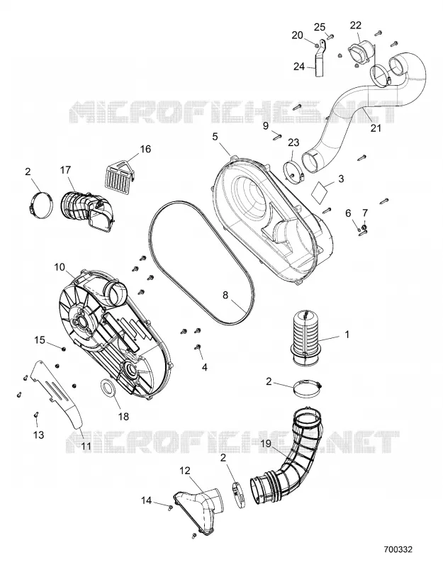 DRIVE TRAIN, TAPA DEL EMBRAGUE AND DUCTING