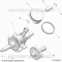 ENGINE, CIGUEÑAL, PISTON AND BALANCE SHAFT
