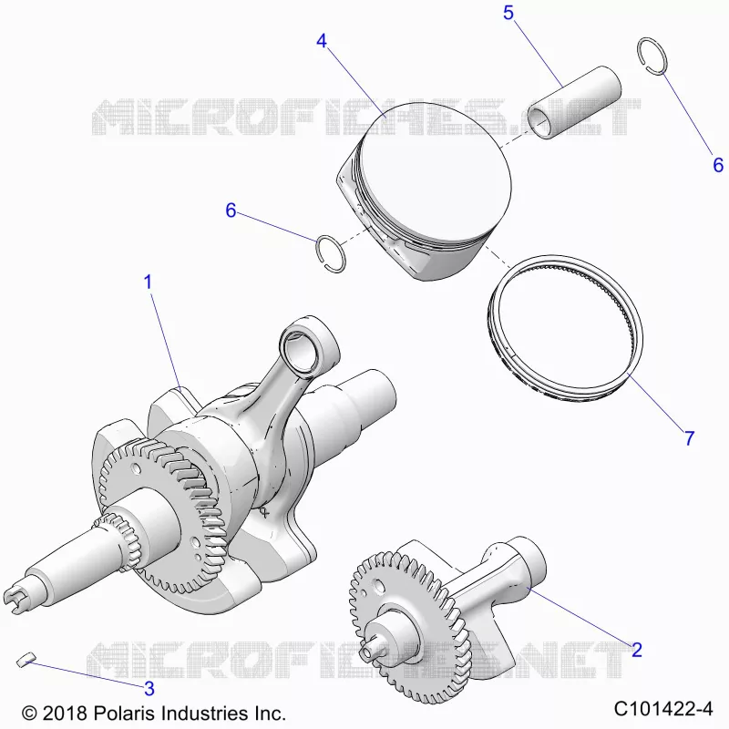 ENGINE, CIGUEÑAL, PISTON AND BALANCE SHAFT