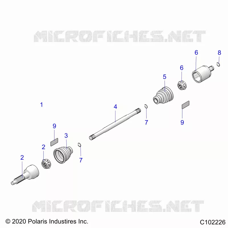 TREN, REAR DRIVE SHAFT