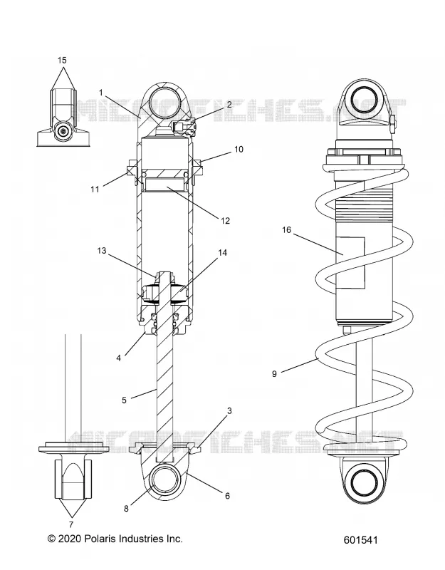 SUSPENSION, CHOQUE FRONTAL TRACK, MONOTUBE 7045530