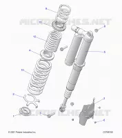SUSPENSION, REAR MONTAJE DE DESCARGA, STANDARD/PREMIUM