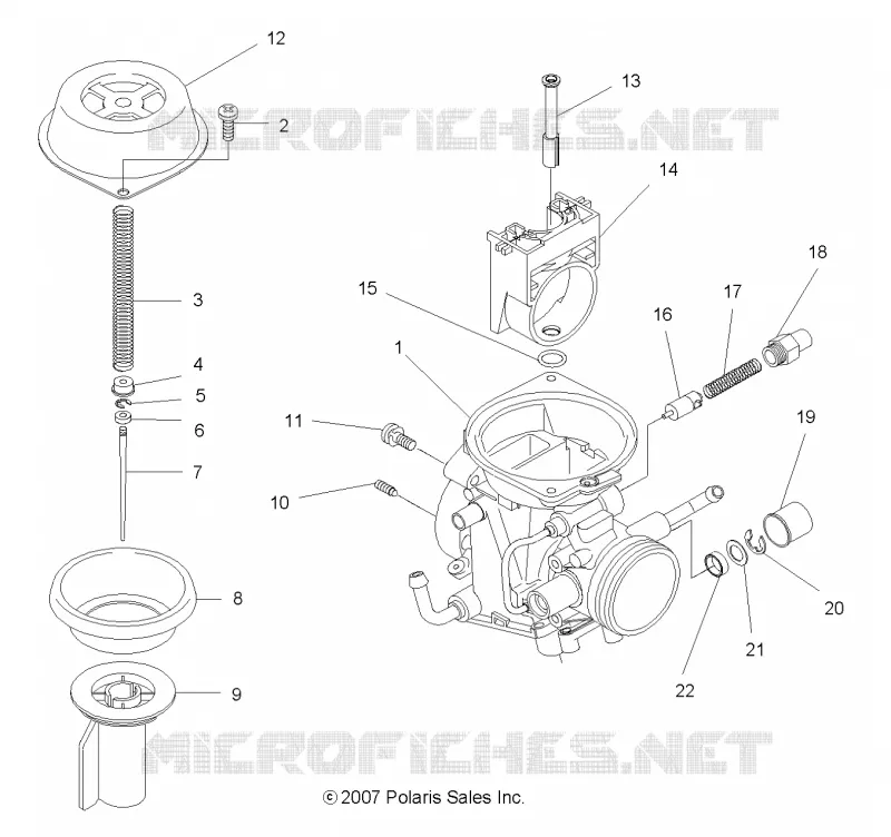 MOTOR, CARBURADOR, UPPER