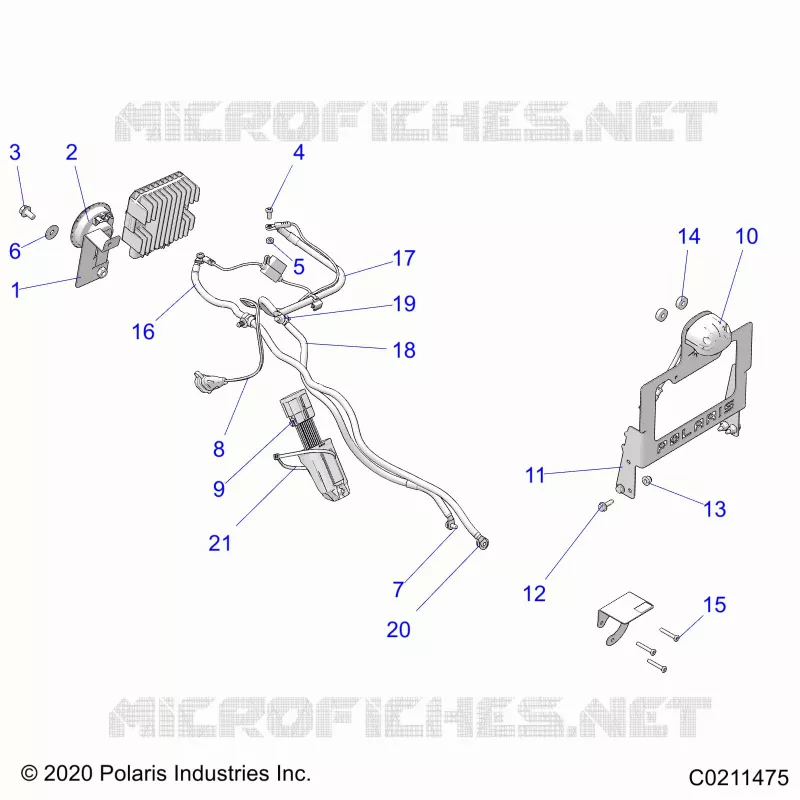 ELECTRICA, HORN AND LICENSE PLATE BRACKET