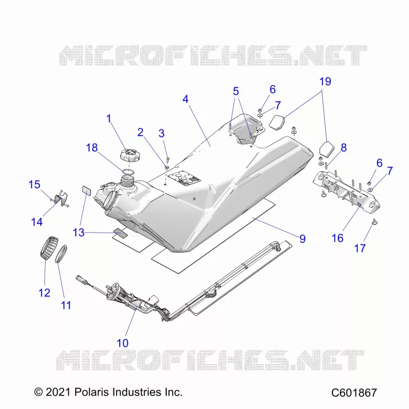 SISTEMA DE COMBUSTIBLE, FUEL TANK ASM.