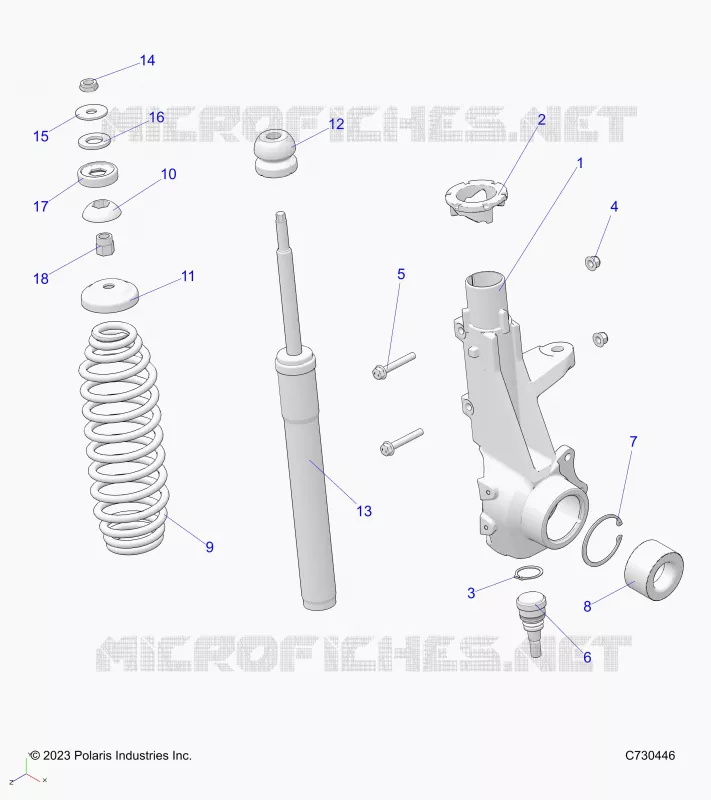 SUSPENSION, PUNTAL DELANTERO
