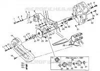 CAJA DE ENGRANAJES/FRENO and cubierta de la cadena MOUNTING BIG BOSS 6X6 400L W97AE38A (4940814081C008)