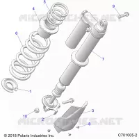 SUSPENSION, REAR MONTAJE DE DESCARGA
