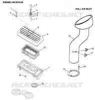 TOMA DE AIRE/CASCO DE ENTRADA DE AIRE (Intl. SL 700/Intl. DELUXE) Intl. SL 700 I (4940874087B010)