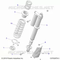 SUSPENSION, REAR MONTAJE DE DESCARGA, STANDARD/PREMIUM