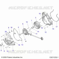 ENGINE, STATOR COVER AND FLYRUEDA