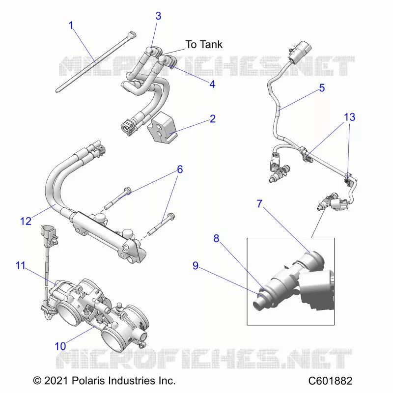 SISTEMA DE COMBUSTIBLE, RAIL, LINES AND THROTTLE BODY
