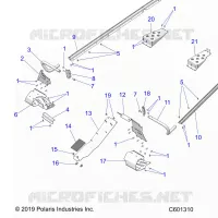 CHASSIS, PROTECCIÃ³N DEL EMBRAGUE, FOOTRESTS, TUNNEL GRIPS
