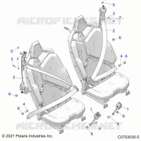 ASIENTO BELT MOUNTING, REAR, STANDARD