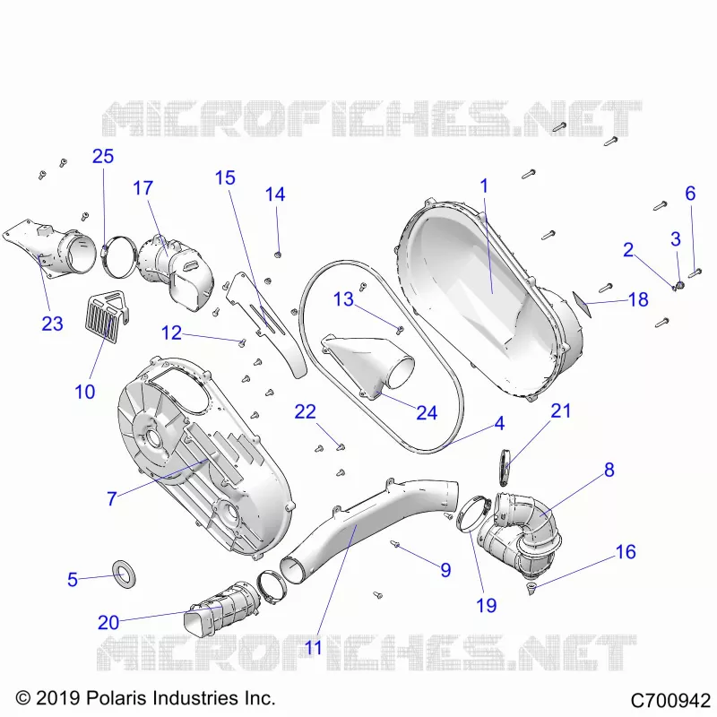 TREN, CLUTCH COVER AND DUCTING