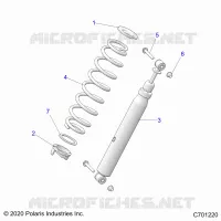 SUSPENSION, REAR MONTAJE DE DESCARGA
