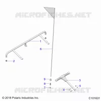 PARACHOQUE, REAR, FLAG, AND PASS HANDLE