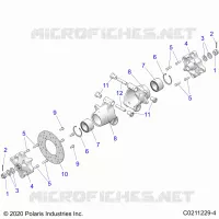 SUSPENSION TRASERA HUBS, CARRIER AND BRAKE DISC