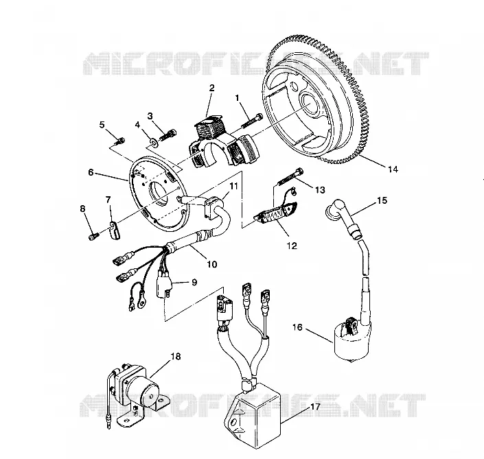 MAGNETO ASSEMBLY 2X4 350L W937539 (4924032403038A)
