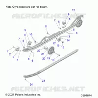 SUSPENSION, RAIL BEAMS, LH/RH