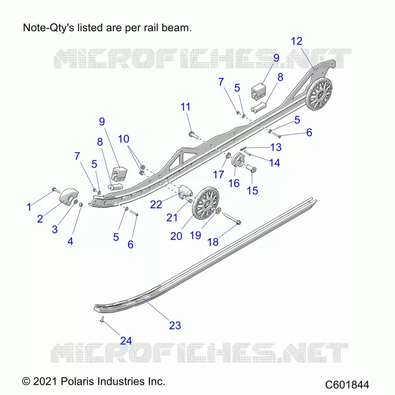 SUSPENSION, RAIL BEAMS, LH/RH