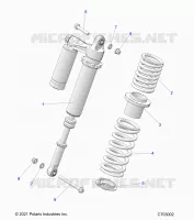 SUSPENSION, REAR MONTAJE DE DESCARGA