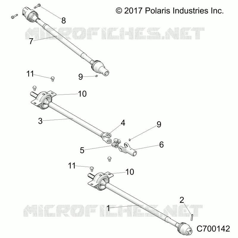 TREN, FRONT, MID, REAR PROP SHAFT