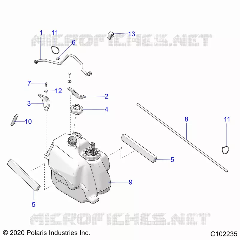 SISTEMA DE COMBUSTIBLE, FUEL TANK ASM.