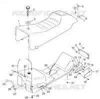 ASIENTO Y TANQUE DE GAS 700 XC 0981766 and EUROPEAN 700 XC E981766 (4944154415A006)
