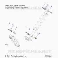 SUSPENSION, MONTAJE DE DESCARGA, REAR SUSP.
