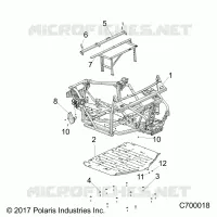 CHASSIS, MARCO PRINCIPAL AND SKID PLATES