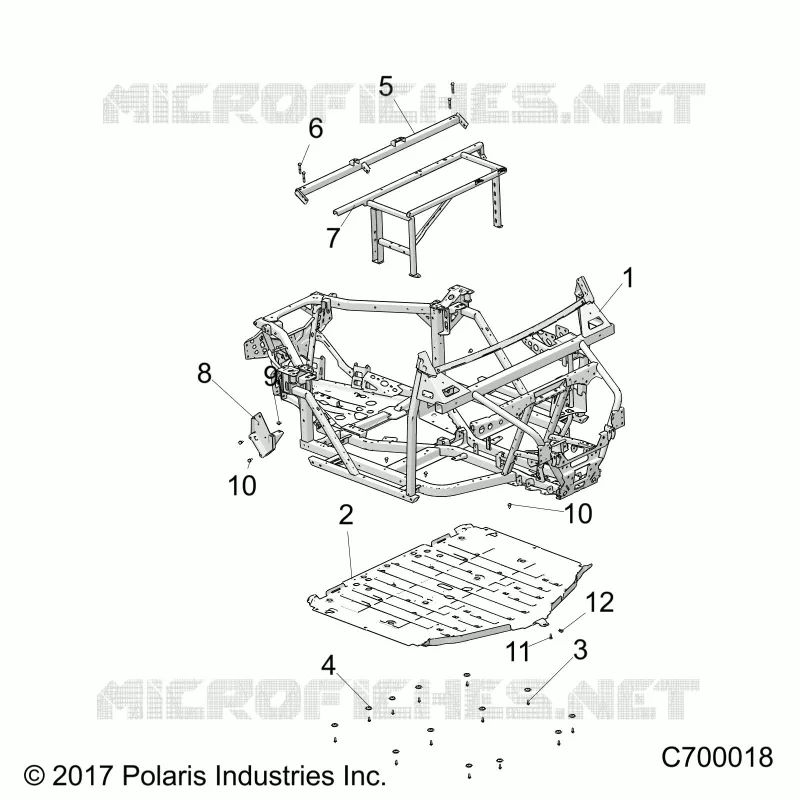 CHASSIS, MARCO PRINCIPAL AND SKID PLATES