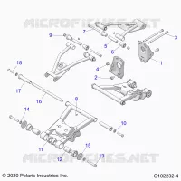 SUSPENSION TRASERA CONTROL ARM, MOUNTING