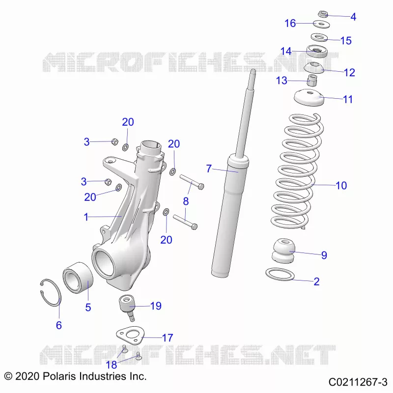 SUSPENSION, PUNTAL DELANTERO