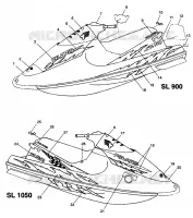 ETIQUETAS SL 900 B974091 and SL 1050 B974090 (4940974097A007)