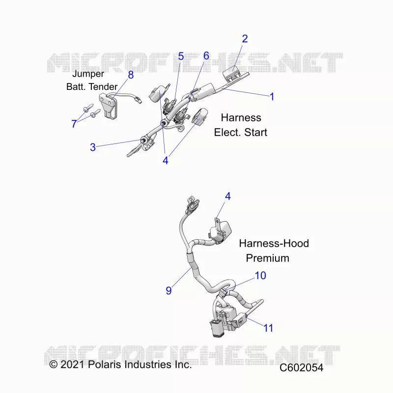 ELECTRICA, WIRE HARNESS, HOOD, ELEC. START