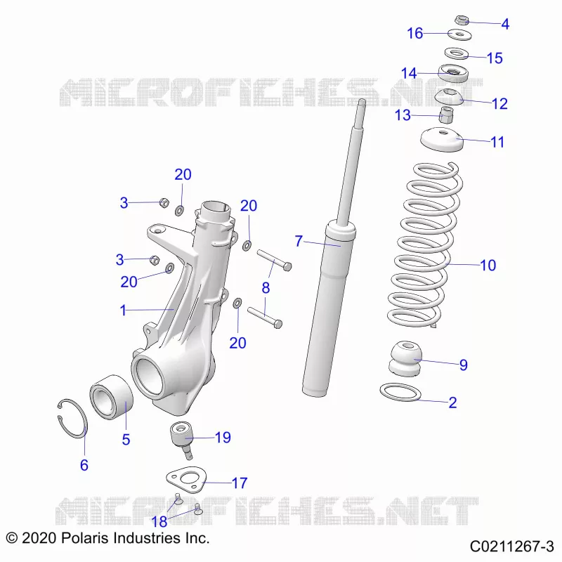 SUSPENSION, PUNTAL DELANTERO