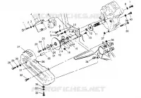 CAJA DE ENGRANAJES/FRENO and cubierta de la cadena MOUNTING 6x6 400L W948740 (4926802680C010)