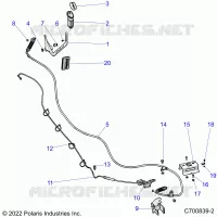 TREN, GEAR SELECTOR AND THROTTLE CABLE