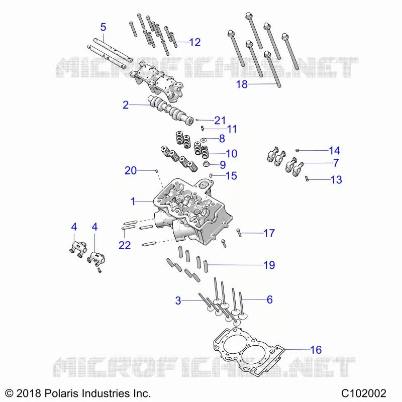 ENGINE, CULATA, CAM AND VALVES