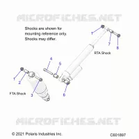 SUSPENSION, MONTAJE DE DESCARGA, REAR SUSP.